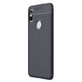 Gpack Xiaomi Redmi S2 Niss Deri Dokumalı Koruyucu Lacivert Silikon Kılıf
