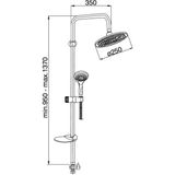 GPD Adnoss Gpd DST23 Yönlendiricili Tepe Duş Seti (5 Fonk. El Duşu) + (Ø250) - Krom