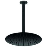 GPD ADS22-S Oval Slim Metal 30 cm Siyah Ankastre Duş Başlığı