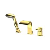 GPD MAK65-A Atros Gold Altın 3 Delikli Ankastre Küvet Bataryası
