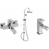 Gpd Tepe Duş Seti ve Banyo - Lavabo Bataryası Ritmo MBB85-MLB85-DST19-3 - Krom