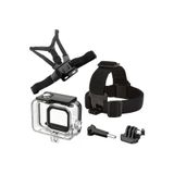 Gplus Gopro Hero 13 Muhafaza Kafa Bandı Göğüs Kemeri 5 Parça Set GO209