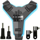Gplus GP524 5 Parça Gopro Eken Sjcam Xiomi Aksiyon Kamera Tutuculu Jaw Mount Motor Kask Çene Tutma Aparatı 5 Parça Motor Kask Tutucu Set Mavi
