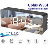 Gplus W561 Dijital Led Termometreli Aynalı Alarmlı Masa Saati beyaz