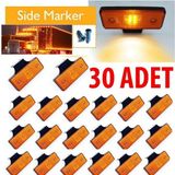 Gpr Kamyon Tır Dorse Otobüs LED Marker Yan Lamba 30 Adet Sarı 24 Volt