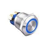 GQ22-11E 22mm Metal Led'li Yaylı Buton IP65 TURUNCU