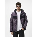 GQYTJ03000-MISSION PRINTED BLOCK JK Mor Desenli Erkek Kayak Montu