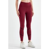 GRAB Kadın Bordo Lazer Kesim Garnili Spor Tayt