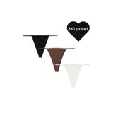 Grab Me G-String-3'Lü Paket-Siyah,Kahverengi,Beyaz