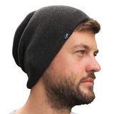 Grace Folly Erkekler veya Kadınlar için Slouch Beanie Şapka Kışlık Şapka (Birçok Renk), Kömür, Tek Beden