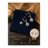 GRACEbyDilek Altın Kaplama Kararmaz / Antialerjik Nazar Boncuklu Küpe (Kadife Kese ve Küpe Hediyeli)