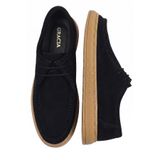 GRACIA Hakiki Süet Deri Erkek Günlük Sneakers Wallabee Mokasen Bağcıklı Casual Tarzı Yürüyüş Ve Şehir Ayakkabısı Hafif, Süet Siyah, 40