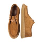 GRACIA Hakiki Süet Deri Erkek Günlük Sneakers Wallabee Mokasen Bağcıklı Casual Tarzı Yürüyüş Ve Şehir Ayakkabısı Hafif, Süet Taba, 44