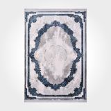 Gracie Gri Çerçeveli Bambu Modern Geometrik Etnik Desenli Boho Makinada Yıkanabilir Hav Toz Vermez Leke Tutmaz Kaymaz Taban Dijital Makine Baskı Halı Oturma Odası Salon Yolluk Koridor Mutfak Halısı