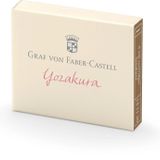 Graf von Faber-Castell Dolma Kalem Kartuşu, 6’lı, Yozakura Renk, Suya ve Silinmeye Dayanıklı, Işığa Karşı Dirençli, Ergonomik, Tek Kullanımlık