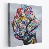 Graffiti Sokak Sanatı Pop Art Banksy Dekoratif Kanvas Tablo, Duvar Dekoru 5338