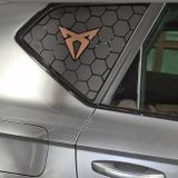 Graficar Design Cupra Ateca ile Uyumlu Kelebek Cam Sticker Set Düz, Logosuz Tüm Model Yılları ile Uyumlu