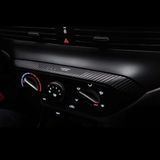 Graficar Design Hyundai Bayon ile Uyumlu İç Trim Folyo Kaplama Set Ayna Katlama Butonlu, Mat Karbon Siyah
