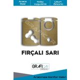 Graficar Design Renault Clio4 ile Uyumlu Anahtar Kart Folyo Sticker Kaplama, Fırçalı Gold