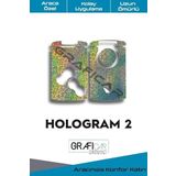 Graficar Design Renault Clio4 ile Uyumlu Anahtar Kart Folyo Sticker Kaplama, Hologram 2