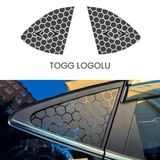 Graficar Design TOGG T10X ile Uyumlu Kelebek Cam Sticker Set Togg, Logolu