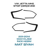 Graficar Design Volkswagen Jetta ile Uyumlu Mk6 Stop Çerçevesi Sticker Kolay Uygulama Uzun Ömürlü, Makyajsiz-Mat Ince