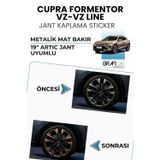 Graficar Makyajlı Cupra Formentor Vz Jant Kaplama Sticker Set - 19 İnç Artıc Jant Uyumlu