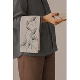 Grafiklas Karahindiba Desenli Organik Ham Keten Amerikan Servis 4'lü Set 32X43 cm Dijital Baskılı Runner Stil - 30 x 42 cm - Bej