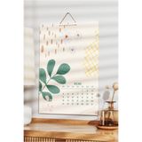 Grafiklas Reklam ve Tanıtım Hizmetleri 2026 A3 Duvar Takvimi 30x42 cm – Modern Bohem Sanat Tasarımlı 12 Yaprak Asmalı Takvim