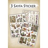 Grafikup Sonbahar Sticker Seti - Kitap Temalı Mevsimsel Planlayıcı Estetik Etiket Seti