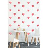 Grafikup Watercolor Kalpler 4 cm 112 Adet - Çocuk Odası Duvar Sticker