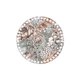 GRAFİLLİ DESİGN Çiçek Baskılı 1 Çift Makaron Örgü Çanta Ahşap Plakası 20cm