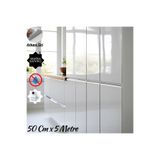 GRAFİTACK Parlak Beyaz (Arkası Gri) Mobilya Ve Dolap Kaplama Folyosu 50 Cm x 5 Metre