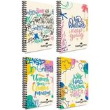 Grafiti Desenli Spiralli Defter, A4, 80 Yaprak, 70G Kağıt, Çizgili, Dayanıklı Kapak, Kolay Açılan Spiral Cilt, Asorti Renkler - -- - Option-1