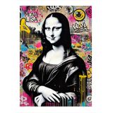 Grafiti Mona Lisa Hediyelik Ahşap Tablo