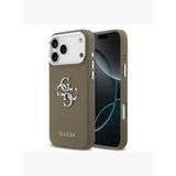 Grained 4G Desenli Metal Büyük Logolu iPhone 17 Pro Max Kılıf