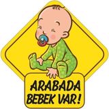 Grains Global Arabada Bebek Var Araba Stickeri 15X15CM - Option-1 - -50 C
