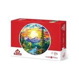 Grains Global Camdan Alpler 570 Parça Round Puzzle - 01-Mavi
