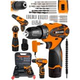 Graizer 32 V Bakir Sargili Metal Şanzuman Çift Akülü Şarjlı Vidalama Matkap + 24 Parça Setli