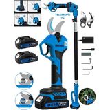Graizer 52-M Brushless Motor Teleskop Akülü Bağ Dal Ağaç Kesme Biçme Budama Şarjlı Makası Makas