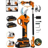 Graizer 52-Tt Brushless Motor Teleskop Akülü Bağ Dal Ağaç Kesme Biçme Budama Şarjlı Makası Makas