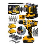Graizer Alman 2"li Set 58 Vf Tek 12 Köşe Otomatik Hizalama Lazer Akülü Şarjlı Vidalama