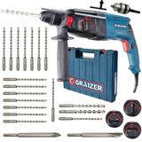 Graizer Alman 3000 W Kırıcı Delici 5.0 Joul SJS 20 Uç Metal Dişli Darbeli Matkap