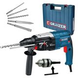 Graizer Alman 3000 W Kırıcı Delici 5.0 Joul SJS Metal Dişli Şanzuman 5 Uç Hilti Darbeli Matkap