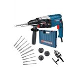 Graizer Alman 3000 Watt Kırıcı Delici Metal Dişli Şanzuman Hilti Darbeli Matkap + 10 Uç Hediyeli Gri