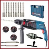 Graizer Alman 3000 Watt Kırıcı Delici Sjs Metal Dişli Şanzuman Hilti Darbeli Matkap + Yedek Mandren + 15 Uç