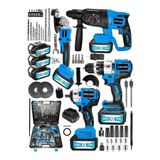 Graizer Alman 999 Vf 20 Ah 4 Lü Set Akülü Şarjlı Kırıcı Delici Taşlama Vidalama Somun Sökme Set