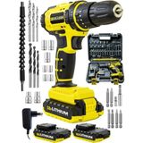 Graizer Darbeli Şarjlı Vidalama Matkap 58V 5Ah Li-Ion 2 Akü 81Nm Tork Metal Şanzumanlı Profesyonel Set