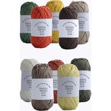 Gram Mini Cotton SERISI%100 Pamuk Örgü Ipi 10 Renk Punch ve Amigurumi Ipi (Sonbahar) - Standart