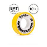 GRAM Teflon Bant Su Tesisatı Sızdırmazlık Bandı 10'lu paket / 12mm x 0.076mm x 8mt